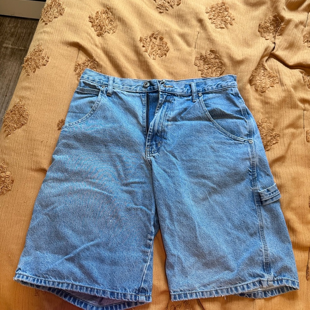 Route 66 Light Blue Denim Cargo Shorts